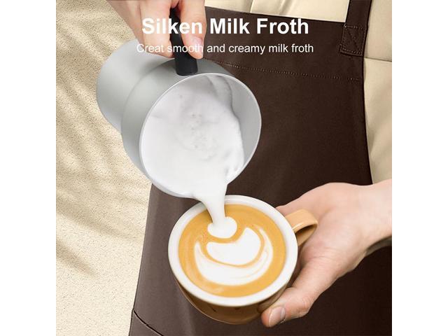 CROWNFUL Commercial Grade Milk Frother and Steamer, 5-in-1 Electric Frother w/ Temperature Control, Dishwasher Safe, Auto Shut-Off for Latte,...