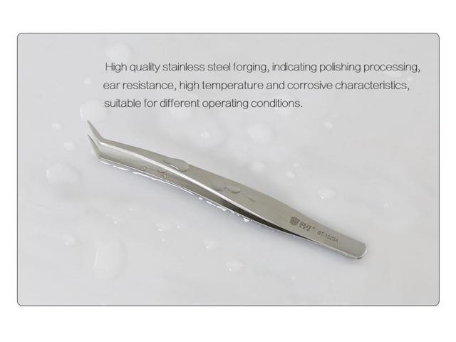 BST-152SA Stainless Steel Anti-Static Eyelash Tweezers Superhard Eyelash Extension Tool