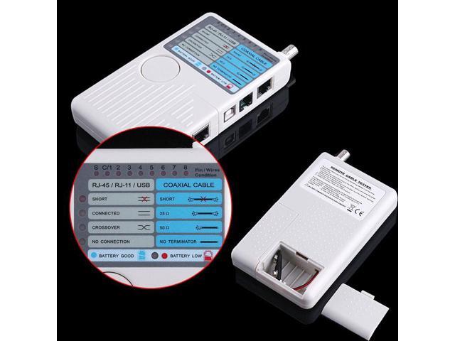 New Portable Ethernet Network Cable Tester Remote RJ11 RJ45 USB BNC LAN For UTP STP LAN Cables Tracker Detector