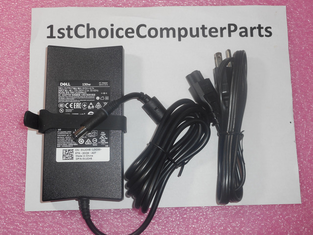Original DELL 130W PA-4E AC Adapter Power Cord Charger DA130PE1-00 JU012 WRHKW