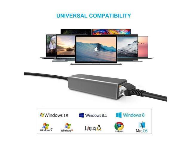 USB C to Ethernet Adapter, 1gb Gigabit 100M 1000M RJ45 LAN Network Adapter Compatible MacBook Pro (Thunderbolt 3), 2018 2019 iPad Pro & Mac Air,...
