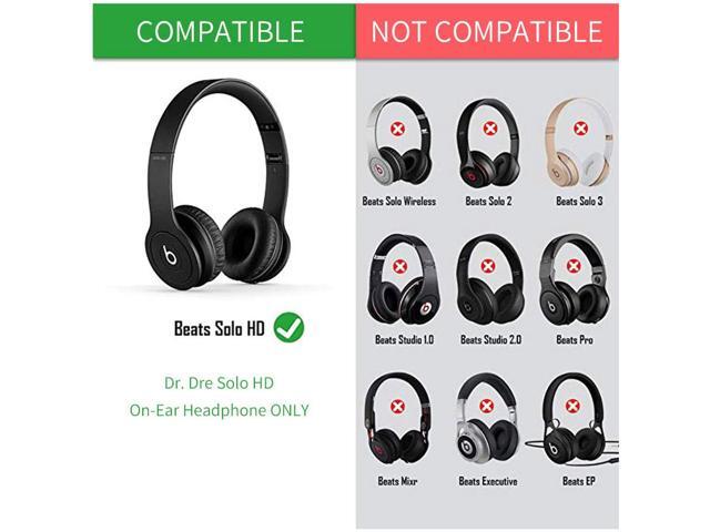 Earpad for Beats by Dr. Dre Solo HD On-Ear Headphone, Replacement Ear Pad/Ear Cushion/Ear Cups/Ear Cover/Earpads Repair Parts for Monster Beats by...