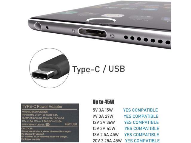 45W USB C Laptop Charger Chromebook Replacement for Samsung Plus Pro XE513C24 XE510C24 XE513C24-K01US; Plus V2 XE520QAB XE521QAB XE525QBB W16-030N1...