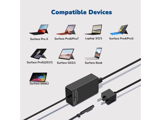 Surface Pro 3 & 4 & 6 Charger Power Adapter, 44w Surface Pro Charger Supply Compatible Microsoft Surface Pro 6 Pro 5 Pro 4 Surface Laptop 2 &...