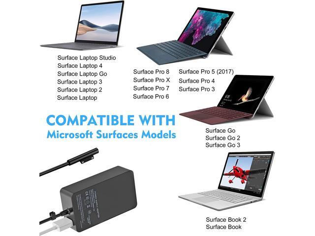 Surface Pro Surface Laptop Charger 65W Power Adapter Compatible with Microsoft Surface Pro X Pro 7 Pro 6 Pro 5 Pro 4 Pro 3 Surface Laptop 1 2 3...