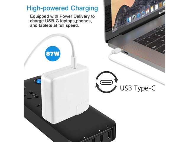 87W USB C Power Adapter, Mac Book Pro Charger Computer Adapter Charger Compatible with MacBook Pro 15 Inch 13 Inch 2018 2019 2020 with USB C to USB...