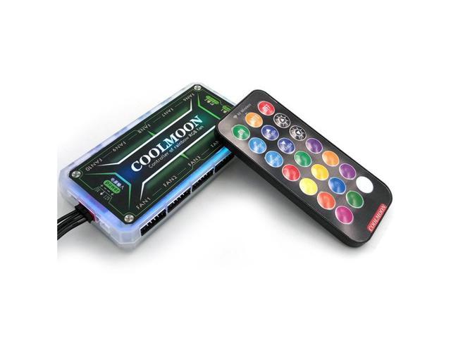 RGB Color Change Controller 10X6Pin Fan 2X4Pin Light Bar 12V 5A LED Color Intelligent Controller,CPU Cooling Fan with RGB LED Lamp PC Cooler...