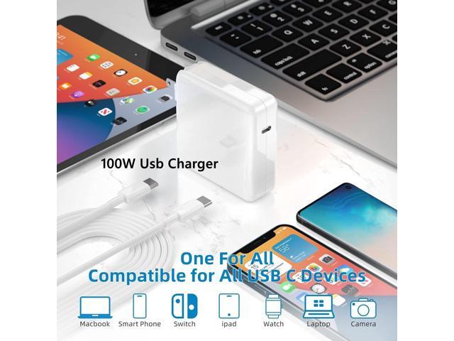 mac Book pro Charger 100W USB C Power Adapter Compatible with Mac Book Pro 16, 15, 14, 13 Inch, Mac Book Air 13 Inch, iPad Pro 2021/2020/2019/2018,...