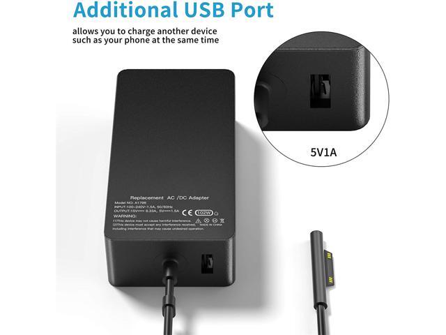 Surface Book 2 Charger,102W 15V 6.33A Power Supply for Microsoft Surface Book 2 Surface Book Surface Laptop Surface Pro 5 Surface Pro 4 Surface Pro...