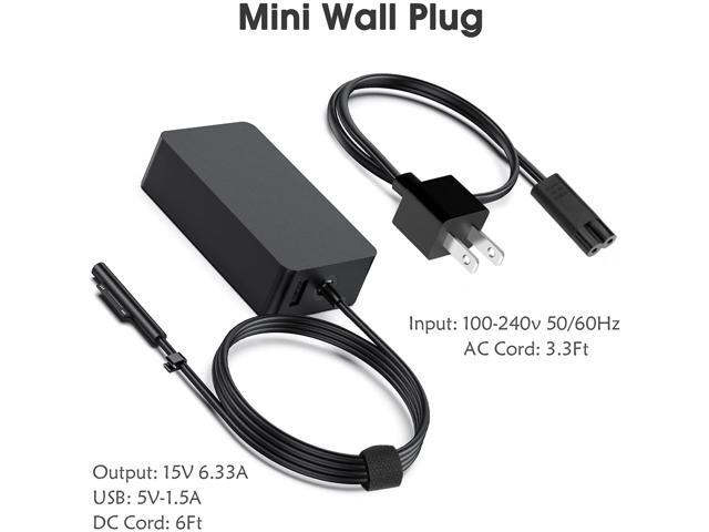Surface Book 2 Charger,102W 15V 6.33A Power Supply for Microsoft Surface Book 2 Surface Book Surface Laptop Surface Pro 5 Surface Pro 4 Surface Pro...