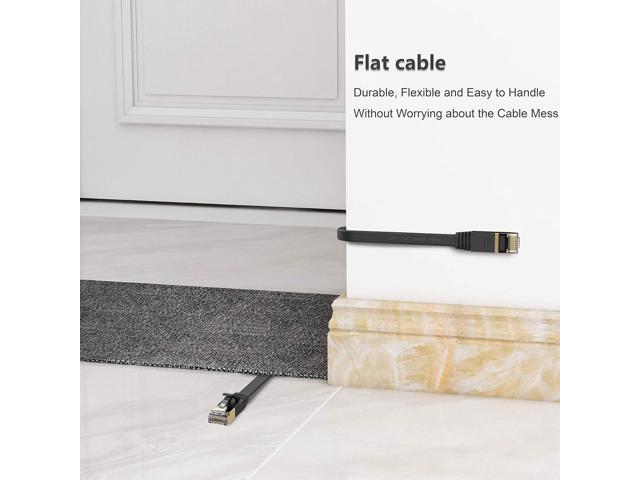 Cat 7 Ethernet Cable Cat7 High Speed Flat Gigabit RJ45 LAN Cable 10Gbps Shielded Internet Network Patch Cord Compatible for Gaming PS5 PS4 PS3 Xbox...