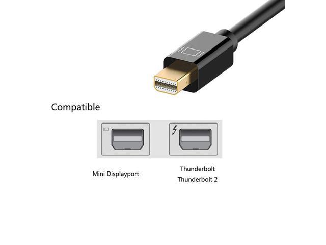 Mini DisplayPort to HDMI, Mini DP(Thunderbolt Compatible) to HDMI 4K Adapter Gold-Plated Cord for MacBook Pro, MacBook Air, Mac Mini, Microsoft...