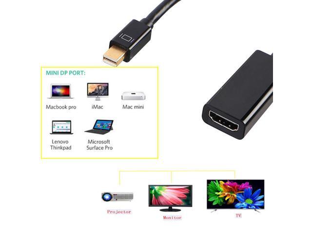 Mini DisplayPort to HDMI, Mini DP(Thunderbolt Compatible) to HDMI 4K Adapter Gold-Plated Cord for MacBook Pro, MacBook Air, Mac Mini, Microsoft...