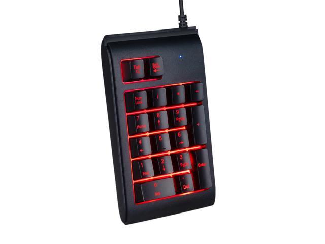 USB Mini Numeric Keyboard Three Colors RGB Backlit USB Wired Keyboard Waterproof Number Pad Numeric Keypad Keyboards(TAB+BACKSPACE can change the...
