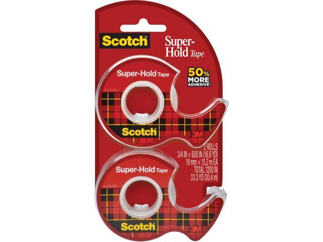 3M Tape w/Dispenser Extra Adhesive 3/4'x600' 2 Rolls/PK CL 198DM2