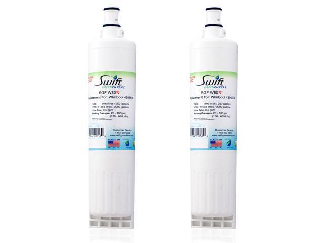 Swift Green Filters SGF-W80 Rx Compatible for 4396508,4396510,EDR5RXD1,FILTER 5 Pharmaceuticals Refrigerator water Filter (2 Pack),Made in USA