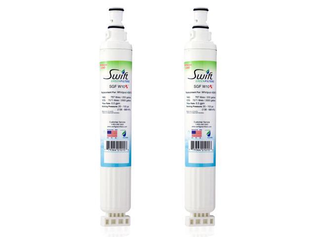 Swift Green Filters SGF-W10 Rx Compatible for 4396701,EDR6D1,FILTER 6,46-9915,CLCH125,EFF-6001A Pharmaceuticals Refrigerator water Filter (2...