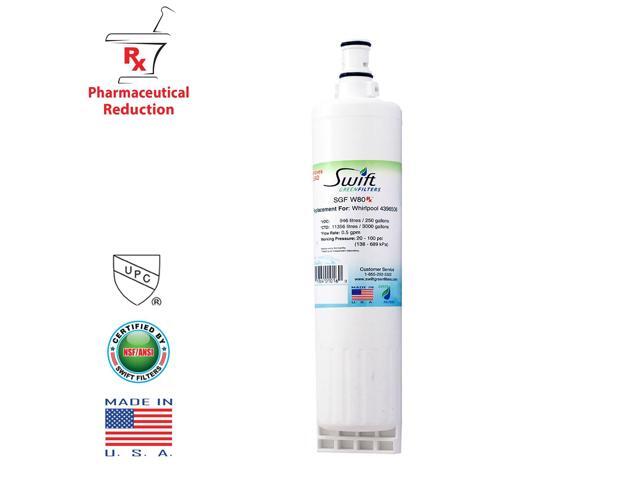 Swift Green Filters SGF-W80 Rx Compatible Pharmaceuticals Refrigerator Water Filter for 4396508, 4396510, EDR5RXD1, FILTER 5, Made in USA