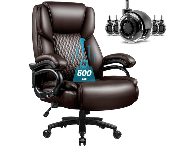 Vitesse Heavy Duty Big and Tall Office Chair,500LBS Capacity Office Chair for He