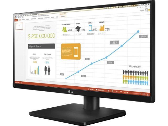 LG 34' FHD Led Multi Tasking Monitor IPS 34UB67-B 75Hz Ultra Wide 21:9 300cd/m2
