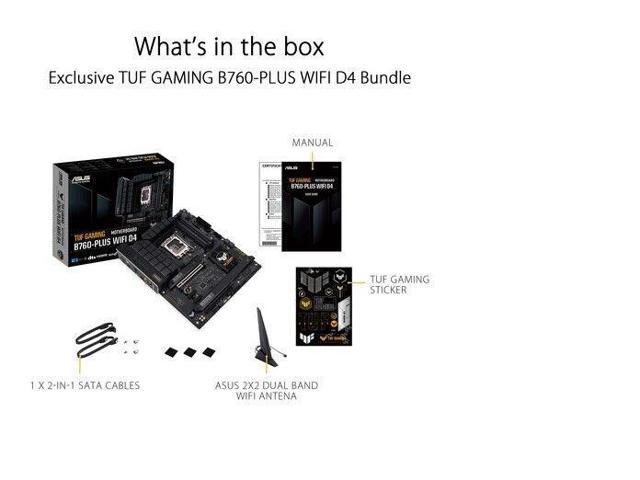 ASUS TUF GAMING B760-PLUS WIFI D4 LGA1700 ATX Motherboard DDR4