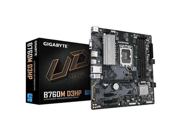 Gigabyte motherboard Intel B760M D3HP LGA 1700 DDR5 Micro ATX DisplayPort USB Ty