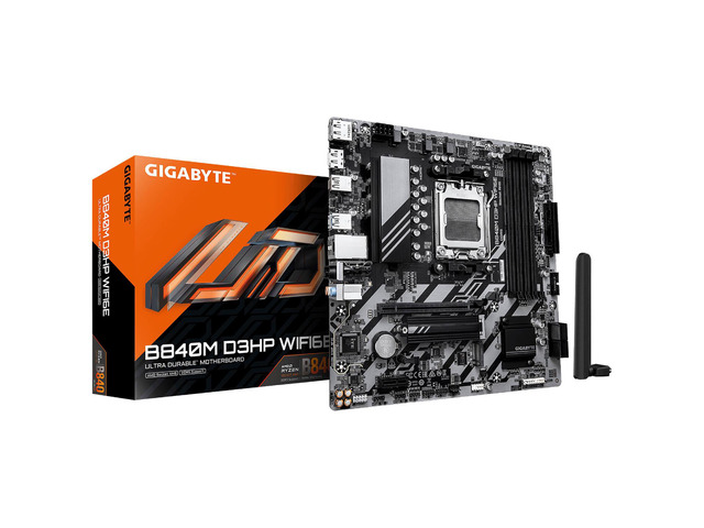 GIGABYTE B840M D3HP WIFI6E AM5 Micro-ATX Motherboard DDR5 M.2 PCIe USB Type-C