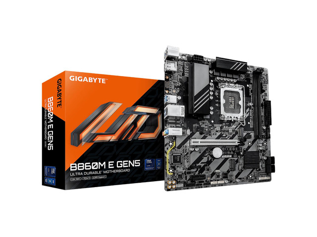Gigabyte B860M E GEN5 LGA 1851 DDR5 Micro ATX M.2 PCIe 5.0 x16 slot DisplayPort