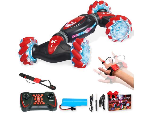 Contixo SC1 Speed Crawler RC Stunt Car, 4WD 2.4GHz Remote Control Car Gesture Sensor Toy Cars, Double Sided Rotating Offroad Vehicle 360° Flip with.