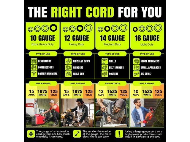100ft Outdoor/Indoor Extension Cord 10/3 Gauge Ultra Heavy Duty 3 Prong SJTW, Waterproof, Flexible Cold-Resistant Long Power Cord,125 Amp 1875W,...