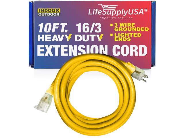 16/3 10 ft. SJTW Lighted End Heavy Duty Extension Cord (10 feet)