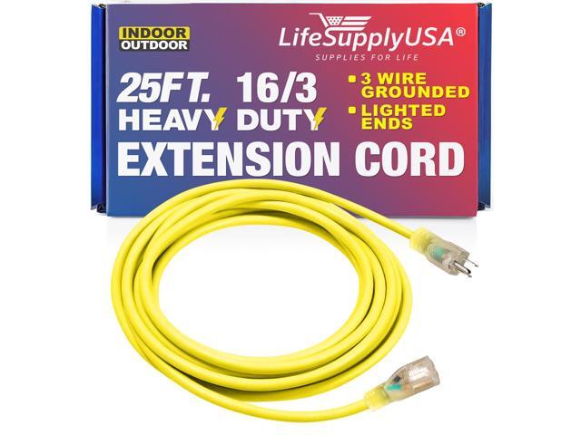 16/3 25 ft. SJTW Lighted End Heavy Duty Extension Cord (25 feet)