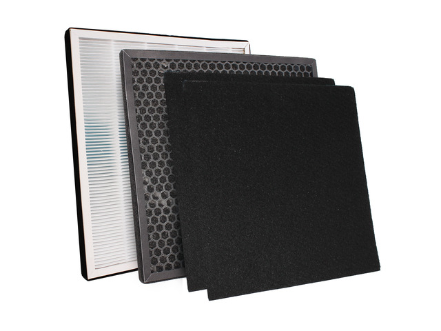 Replacement 4pc HEPA, Charcoal, Carbon Filter Set fits Ivation IVAHEPA01 Air Purifier Deodorizer Sanitizer