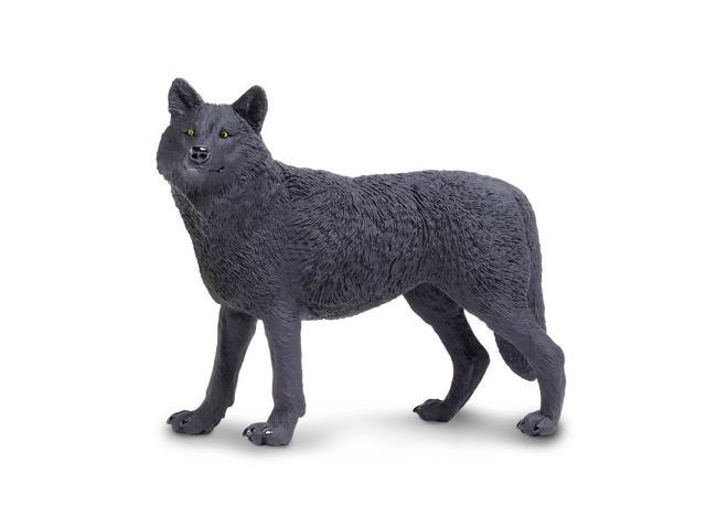 Wildlife Wonders Black Wolf Safari Ltd Animal Educational Kids Toy Figure