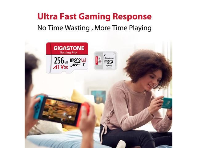Gigastone 256GB Micro SD Card, Gaming Plus, Nintendo-Switch Compatible MicroSDXC Memory Card, 100MB/s, 4K Video Recording, Action Camera, Wyze,...