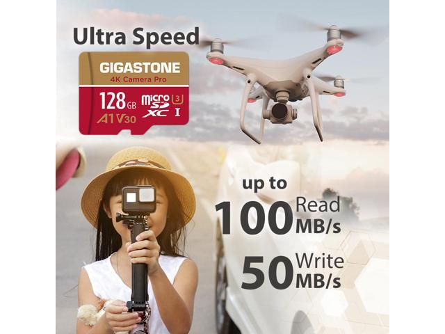 [5-Yrs Free Data Recovery] Gigastone 128GB 2-Pack Micro SD Card, 4K Video Recording for GoPro, Action Camera, DJI, Drone, Nintendo-Switch, R/W up...