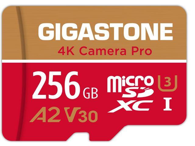 [5-Yrs Free Data Recovery] Gigastone 256GB Micro SD Card, 4K Video Recording for GoPro, Action Camera, DJI, Drone, Nintendo-Switch, R/W up to.
