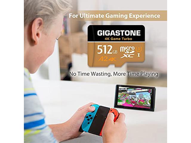 [5-Yrs Free Data Recovery] Gigastone 512GB Micro SD Card, 4K Game Turbo, MicroSDXC Memory Card for Nintendo-Switch, GoPro, Action Camera, DJI, UHD...
