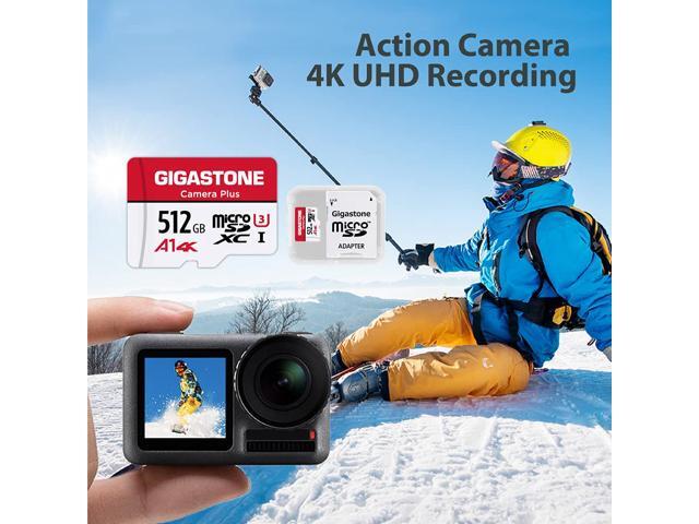 Gigastone 512GB Micro SD Card, Camera Plus, GoPro, Action Camera, Sports Camera, A1 Run App for Smartphone, Nintendo-Switch Compatible, 100MB/s, 4K...