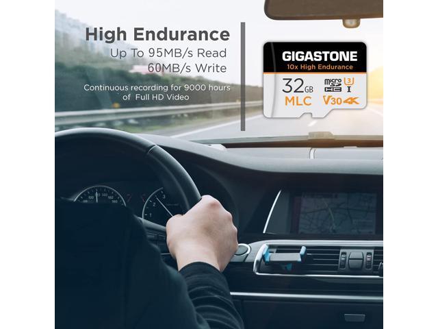 [10x High Endurance] Gigastone Industrial 32GB MLC Micro SD Card, 4K Video Recording, Security Cam, Dash Cam, Surveillance Compatible 95MB/s, U3...