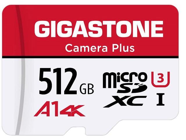 Gigastone 512GB Micro SD Card, Camera Plus, GoPro, Action Camera, Sports Camera, A1 Run App for Smartphone, Nintendo-Switch Compatible, 100MB/s, 4K.