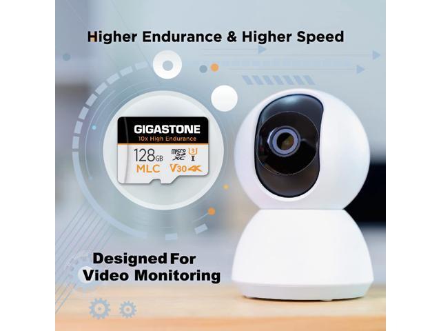 [10x High Endurance] Gigastone Industrial 128GB MLC Micro SD Card, 4K Video Recording, Security Cam, Dash Cam, Surveillance Compatible 100MB/s, U3...