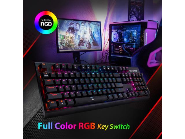 [Gigastone Mechanical Gaming Keyboard] Gaming Keyboard with LED RGB Backlit Keys, Brown Switches Mechanical Keyboard, Precise Tactile Feedback,...
