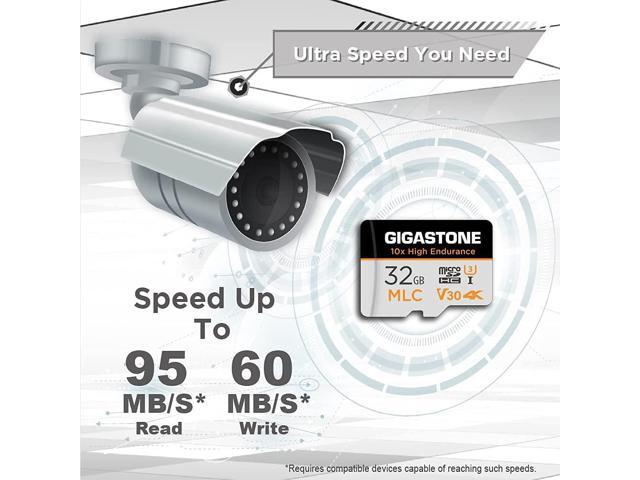 [10x High Endurance] Gigastone Industrial 32GB 5-Pack MLC Micro SD Card, 4K Video Recording, Security Cam, Dash Cam, Surveillance Compatible...