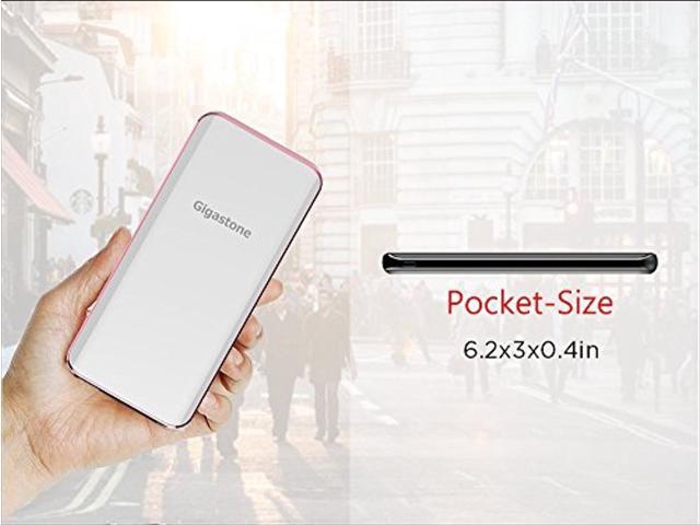 Gigastone USB-C Power Bank 10000mAh, Ultra Slim 0.4 Inch Thickness, Type C Input 5V/2A Type C Output 5V/3A Qualcomm QC3.0 Output 5V/3A LED Display...