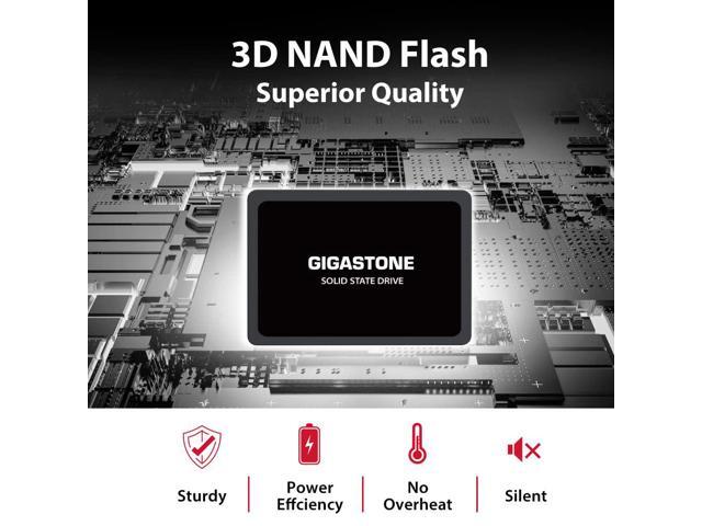 Gigastone 2-Pack 120GB SSD SATA III 6Gb/s. 3D NAND 2.5' Internal Solid State Drive, Read up to 500MB/s. Compatible with PC, Desktop and Laptop, 2.5...