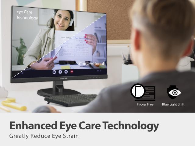 Gigastone 27 inch IPS LED Back Light Monitor 75Hz FHD 1920 x 1080, 178° Wide View Frameless Computer Monitor 5ms, Built-in Speakers, Eye Care...