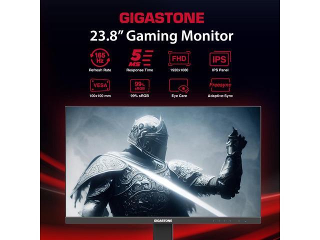 Gigastone 24' IPS Gaming LED Backlight Monitor 165Hz FHD 1920 x 1080 178° Wide View Frameless 5ms Built-in Speakers FreeSync Eye Care...