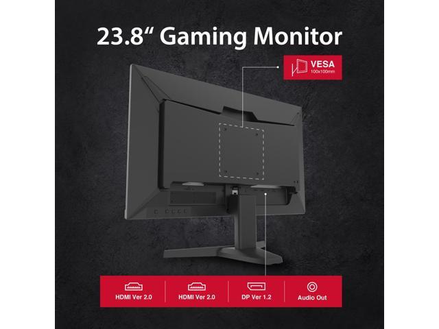 Gigastone 24' IPS Gaming LED Backlight Monitor 165Hz FHD 1920 x 1080 178° Wide View Frameless 5ms Built-in Speakers FreeSync Eye Care...