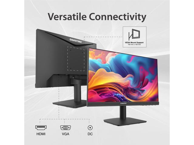 Gigastone 21.45 inch IPS LED Back Light Monitor 75Hz FHD 1920 x 1080, 1080P 178° Wide View Frameless Computer Monitor 4ms, Eye Care Technology,...
